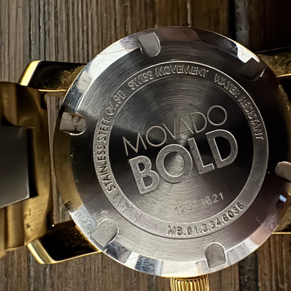 Movado Bold Gold and Silver Watch - Picture 2 of 5